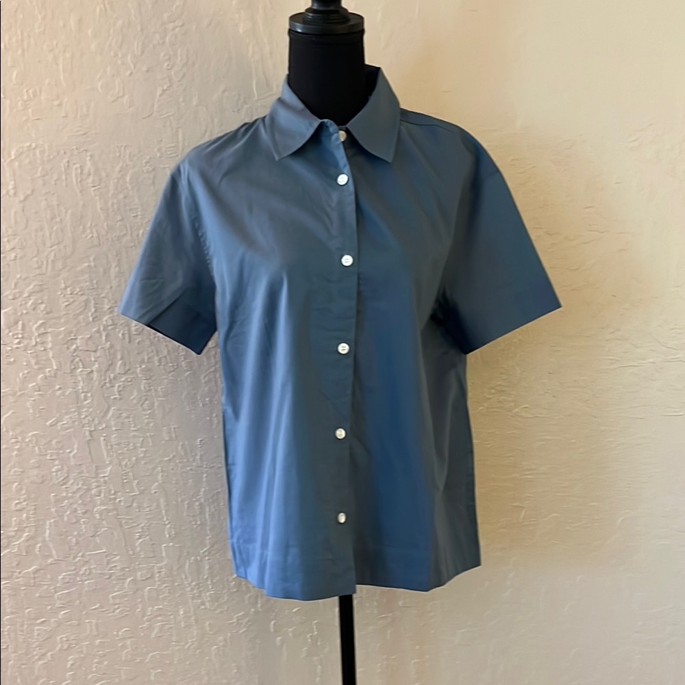 Eberjey Blue Button Down Shirt‎ - image 1